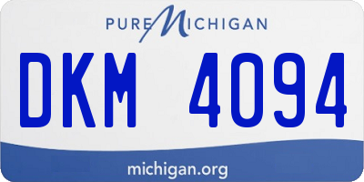 MI license plate DKM4094