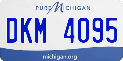 MI license plate DKM4095