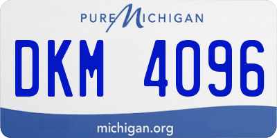 MI license plate DKM4096