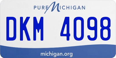 MI license plate DKM4098