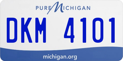 MI license plate DKM4101