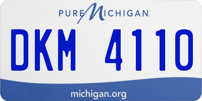 MI license plate DKM4110
