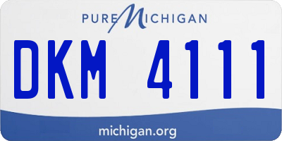 MI license plate DKM4111
