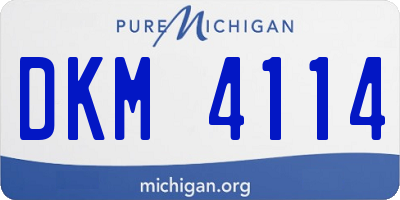 MI license plate DKM4114