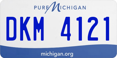 MI license plate DKM4121