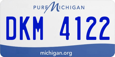 MI license plate DKM4122