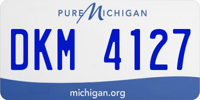 MI license plate DKM4127
