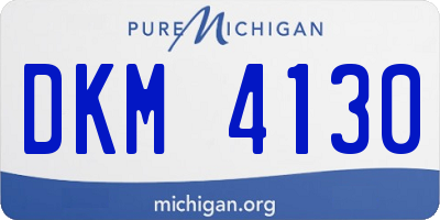 MI license plate DKM4130