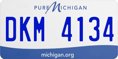 MI license plate DKM4134