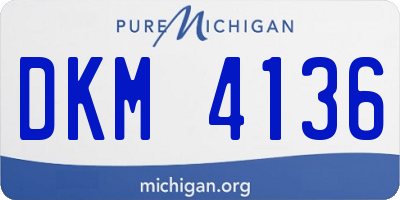 MI license plate DKM4136