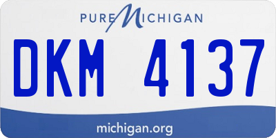 MI license plate DKM4137