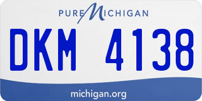 MI license plate DKM4138