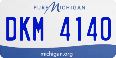 MI license plate DKM4140