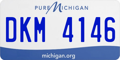 MI license plate DKM4146