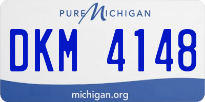 MI license plate DKM4148