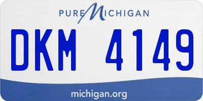 MI license plate DKM4149