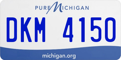 MI license plate DKM4150