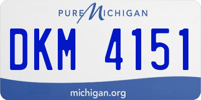 MI license plate DKM4151