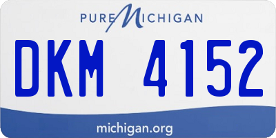 MI license plate DKM4152