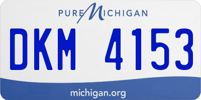 MI license plate DKM4153