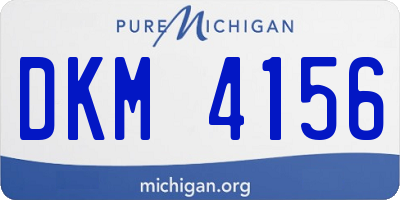 MI license plate DKM4156