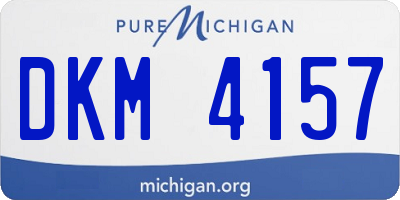 MI license plate DKM4157