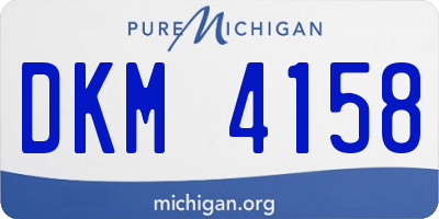 MI license plate DKM4158