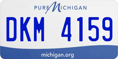 MI license plate DKM4159