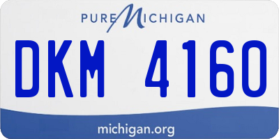 MI license plate DKM4160