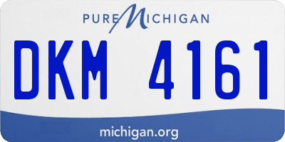 MI license plate DKM4161