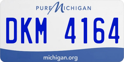 MI license plate DKM4164