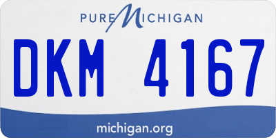 MI license plate DKM4167