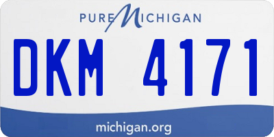 MI license plate DKM4171