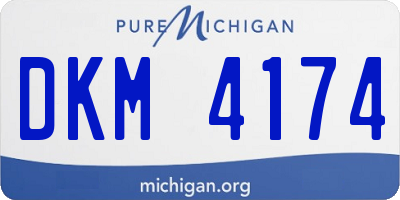 MI license plate DKM4174