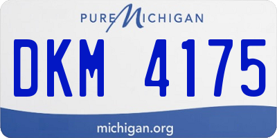 MI license plate DKM4175