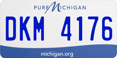 MI license plate DKM4176
