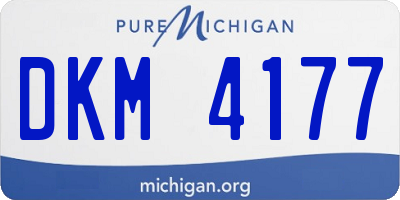 MI license plate DKM4177