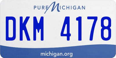 MI license plate DKM4178