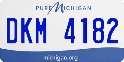MI license plate DKM4182