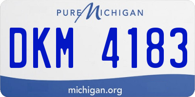 MI license plate DKM4183
