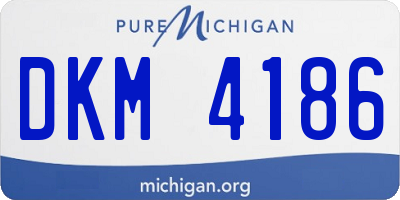 MI license plate DKM4186