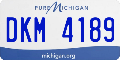 MI license plate DKM4189