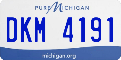 MI license plate DKM4191