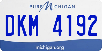 MI license plate DKM4192