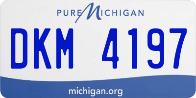 MI license plate DKM4197