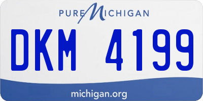 MI license plate DKM4199