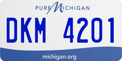 MI license plate DKM4201