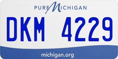 MI license plate DKM4229