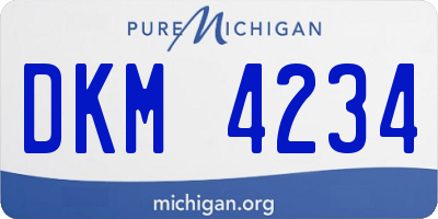 MI license plate DKM4234