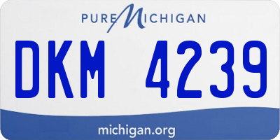 MI license plate DKM4239